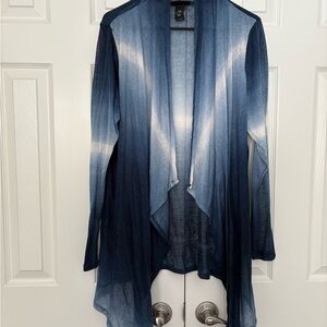 Lane Bryant Ombre Navy and White Cardigan
